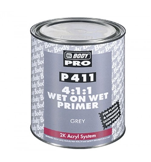 HB BODY P411 4:1:1 WET ON WET PRIMER KIT 1LTR -WITH H729 HARDENER